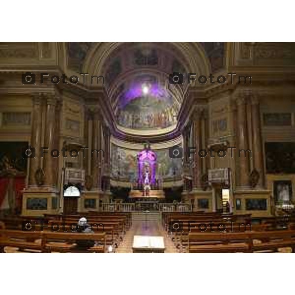 Bergamo chiesa e chiesetta interna parrocchia Alle grazie in viale papa Giovanni Porta nuova 5 Marzo 2026 Bergamo Italia foto Tiziano Manzoni Lapresse