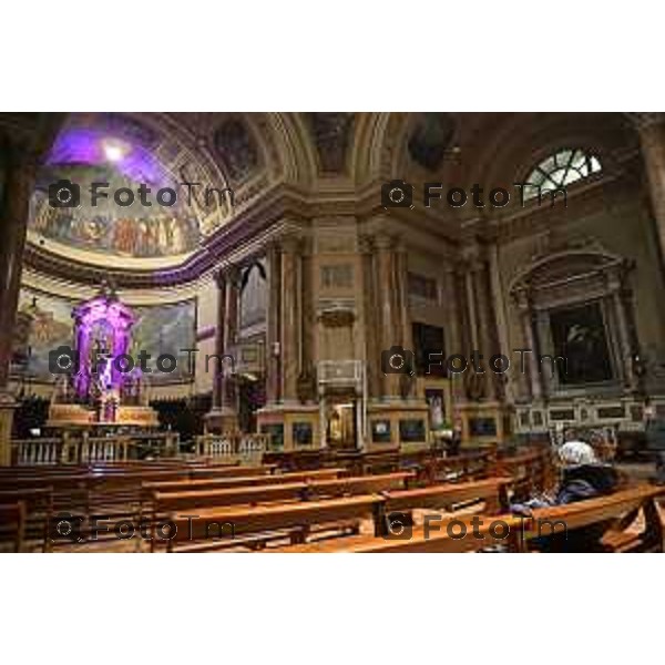 Bergamo chiesa e chiesetta interna parrocchia Alle grazie in viale papa Giovanni Porta nuova 5 Marzo 2026 Bergamo Italia foto Tiziano Manzoni Lapresse