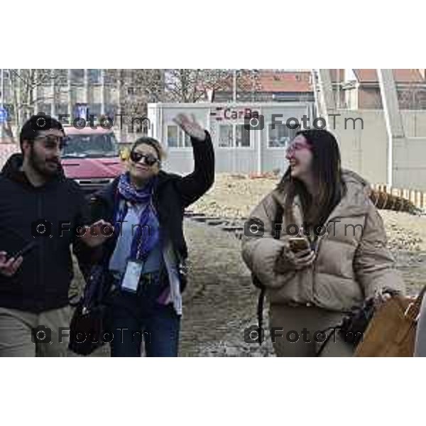 Bergamo sopralluogo, centro di raccolta e del riuso - via Langer l’assessora alla Transizione ecologica, Ambiente e Verde Oriana Ruzzini, il responsabile della Direzione ambiente verde pubblico e mobilità Silvano Armellini e il progettista e direttore dei lavori Antonio Comincini. 7 Marzo 2026 Bergamo Italia foto Tiziano Manzoni Lapresse