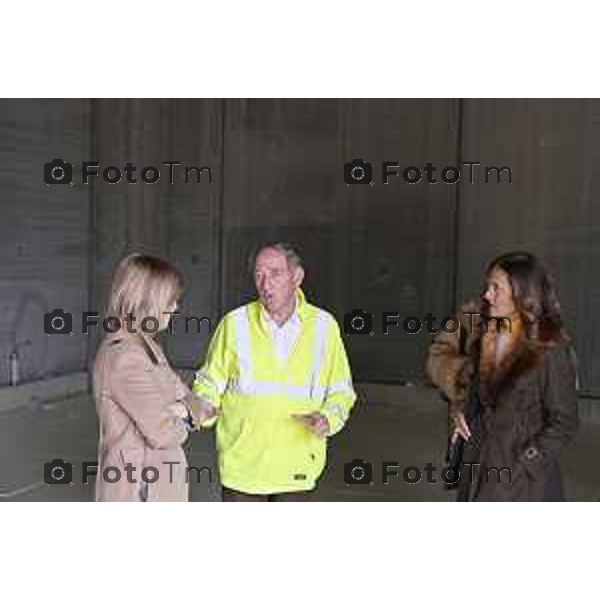 Bergamo sopralluogo, centro di raccolta e del riuso - via Langer l’assessora alla Transizione ecologica, Ambiente e Verde Oriana Ruzzini, il responsabile della Direzione ambiente verde pubblico e mobilità Silvano Armellini e il progettista e direttore dei lavori Antonio Comincini. 7 Marzo 2026 Bergamo Italia foto Tiziano Manzoni Lapresse