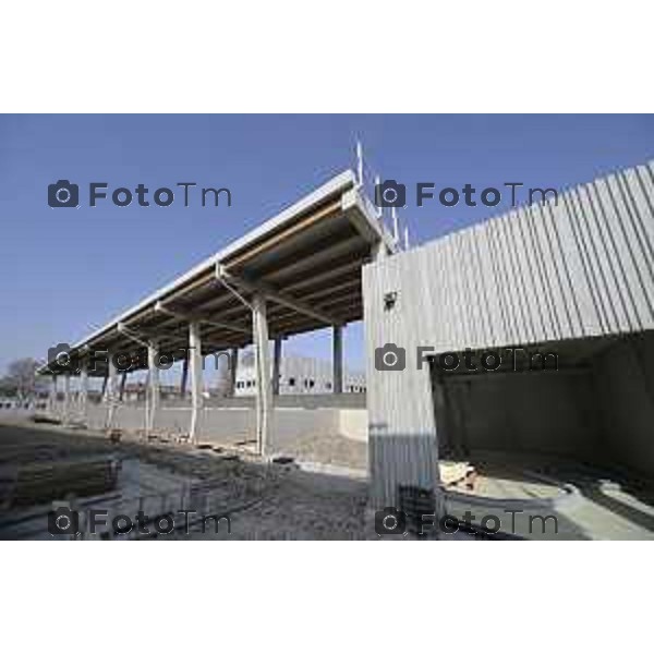 Bergamo sopralluogo, centro di raccolta e del riuso - via Langer l’assessora alla Transizione ecologica, Ambiente e Verde Oriana Ruzzini, il responsabile della Direzione ambiente verde pubblico e mobilità Silvano Armellini e il progettista e direttore dei lavori Antonio Comincini. 7 Marzo 2026 Bergamo Italia foto Tiziano Manzoni Lapresse