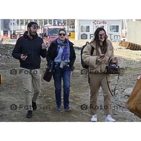 Bergamo sopralluogo, centro di raccolta e del riuso - via Langer l’assessora alla Transizione ecologica, Ambiente e Verde Oriana Ruzzini, il responsabile della Direzione ambiente verde pubblico e mobilità Silvano Armellini e il progettista e direttore dei lavori Antonio Comincini. 7 Marzo 2026 Bergamo Italia foto Tiziano Manzoni Lapresse