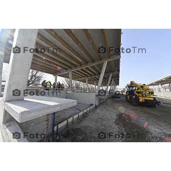 Bergamo sopralluogo, centro di raccolta e del riuso - via Langer l’assessora alla Transizione ecologica, Ambiente e Verde Oriana Ruzzini, il responsabile della Direzione ambiente verde pubblico e mobilità Silvano Armellini e il progettista e direttore dei lavori Antonio Comincini. 7 Marzo 2026 Bergamo Italia foto Tiziano Manzoni Lapresse