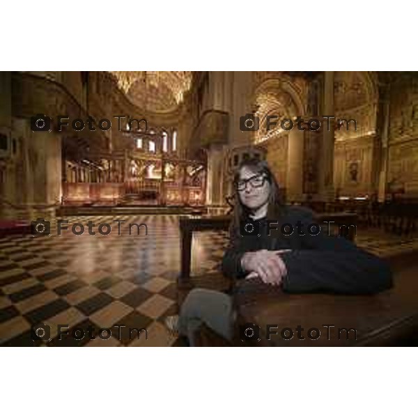 Veronica Benintendi sacrestana della basilica Santa Maria Maggiore 10 Marzo 2026 Bergamo Italia foto Tiziano Manzoni Lapresse