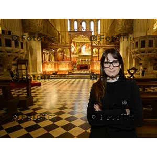 Veronica Benintendi sacrestana della basilica Santa Maria Maggiore 10 Marzo 2026 Bergamo Italia foto Tiziano Manzoni Lapresse