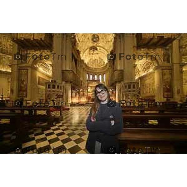 Veronica Benintendi sacrestana della basilica Santa Maria Maggiore 10 Marzo 2026 Bergamo Italia foto Tiziano Manzoni Lapresse
