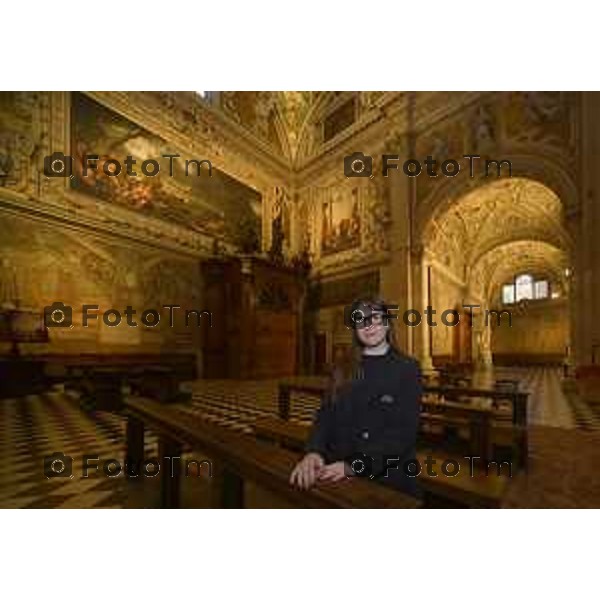 Veronica Benintendi sacrestana della basilica Santa Maria Maggiore 10 Marzo 2026 Bergamo Italia foto Tiziano Manzoni Lapresse