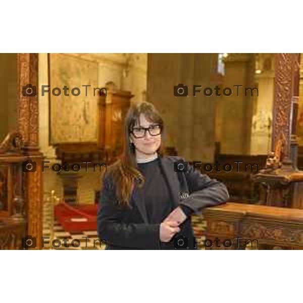 Veronica Benintendi sacrestana della basilica Santa Maria Maggiore 10 Marzo 2026 Bergamo Italia foto Tiziano Manzoni Lapresse