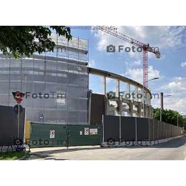 Bergamo Cantiere ex Palazzetto dello sport nuova Gamec fermo senza operai 12 Marzo 2026 Bergamo Italia foto Tiziano Manzoni Lapresse