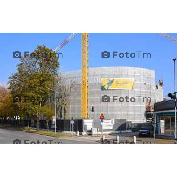 Bergamo Cantiere ex Palazzetto dello sport nuova Gamec fermo senza operai 12 Marzo 2026 Bergamo Italia foto Tiziano Manzoni Lapresse
