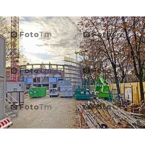 Bergamo Cantiere ex Palazzetto dello sport nuova Gamec fermo senza operai 12 Marzo 2026 Bergamo Italia foto Tiziano Manzoni Lapresse