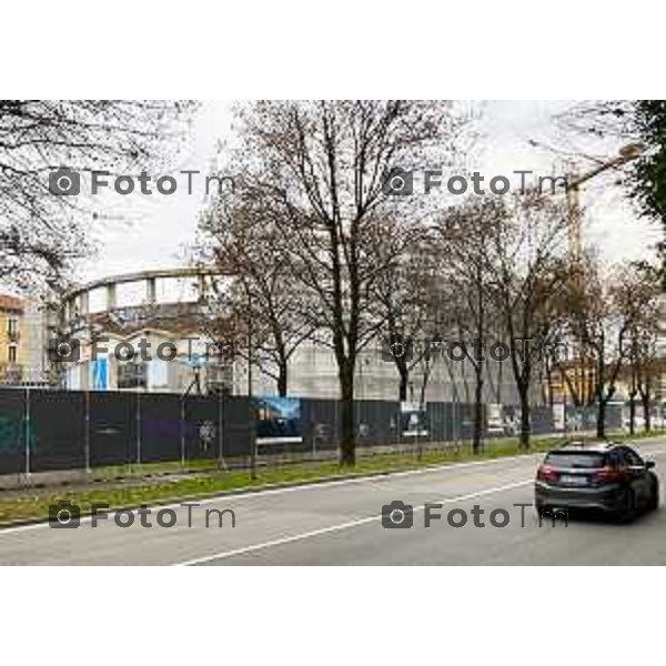 Bergamo Cantiere ex Palazzetto dello sport nuova Gamec fermo senza operai 12 Marzo 2026 Bergamo Italia foto Tiziano Manzoni Lapresse