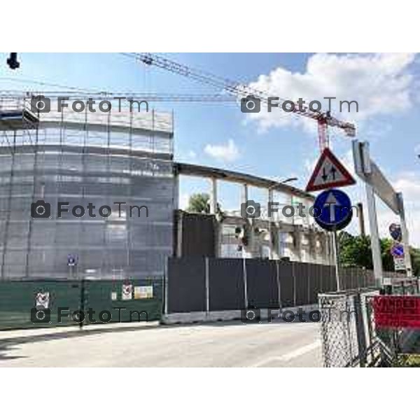 Bergamo Cantiere ex Palazzetto dello sport nuova Gamec fermo senza operai 12 Marzo 2026 Bergamo Italia foto Tiziano Manzoni Lapresse
