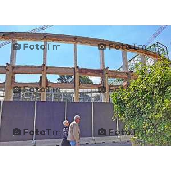 Bergamo Cantiere ex Palazzetto dello sport nuova Gamec fermo senza operai 12 Marzo 2026 Bergamo Italia foto Tiziano Manzoni Lapresse