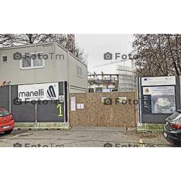 Bergamo Cantiere ex Palazzetto dello sport nuova Gamec fermo senza operai 12 Marzo 2026 Bergamo Italia foto Tiziano Manzoni Lapresse