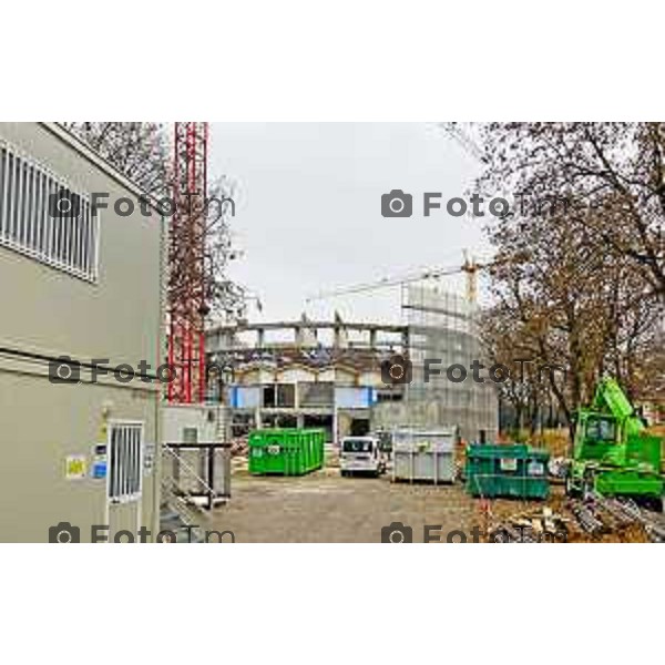 Bergamo Cantiere ex Palazzetto dello sport nuova Gamec fermo senza operai 12 Marzo 2026 Bergamo Italia foto Tiziano Manzoni Lapresse