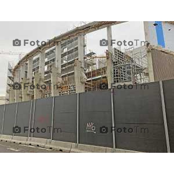 Bergamo Cantiere ex Palazzetto dello sport nuova Gamec fermo senza operai 12 Marzo 2026 Bergamo Italia foto Tiziano Manzoni Lapresse