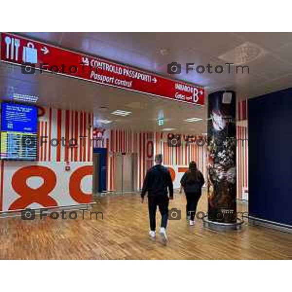 Bergamo Orio Al Serio Aereoporto nuova area partenze e vista dall\'alto 10 Marzo 2026 Bergamo Italia foto Tiziano Manzoni Lapresse