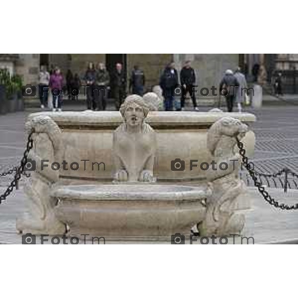 Bergamo presentazione mostra Clara Maffei La libertà e la forza gentile di una donna del Risorgimento , l\'assessore alla Cultura, Sergio Gandi, e la direttrice della Biblioteca Civica Angelo Mai, Cristiana Iommi. 14 Marzo 2026 Bergamo Italia foto Tiziano Manzoni Lapresse