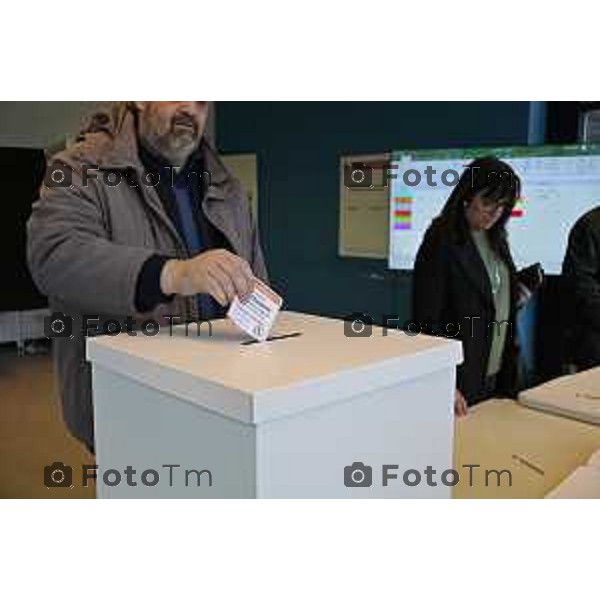 Bergamo elezioni Provinciale 2026 sfida è stata tra Pasquale Gandolfi e Gianfranco Gafforelli 15 Marzo 2026 Bergamo Italia foto Tiziano Manzoni Lapresse