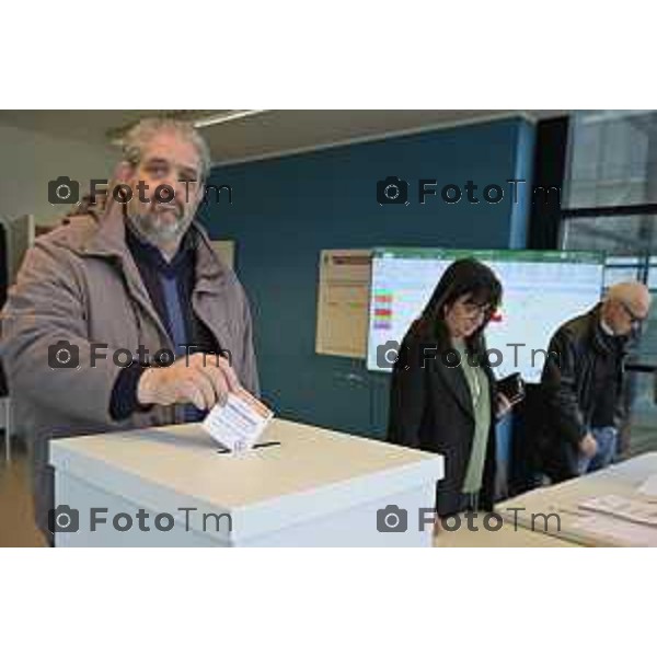 Bergamo elezioni Provinciale 2026 sfida è stata tra Pasquale Gandolfi e Gianfranco Gafforelli 15 Marzo 2026 Bergamo Italia foto Tiziano Manzoni Lapresse