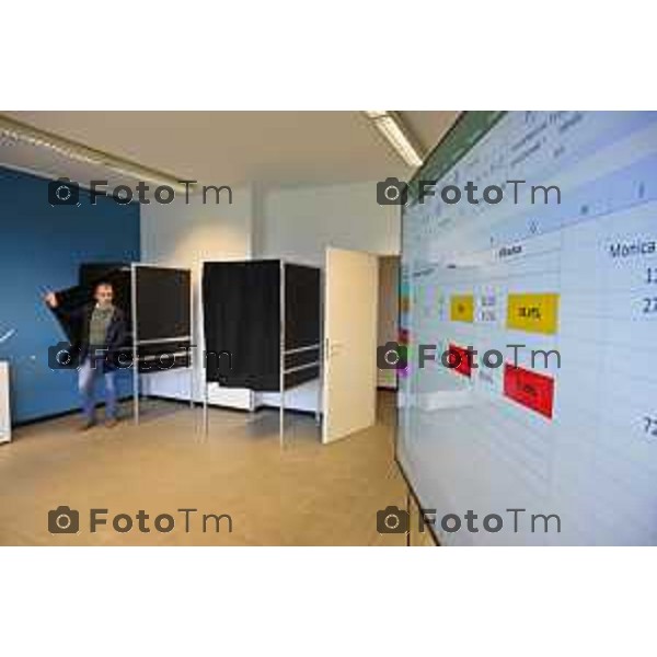 Bergamo elezioni Provinciale 2026 sfida è stata tra Pasquale Gandolfi e Gianfranco Gafforelli 15 Marzo 2026 Bergamo Italia foto Tiziano Manzoni Lapresse