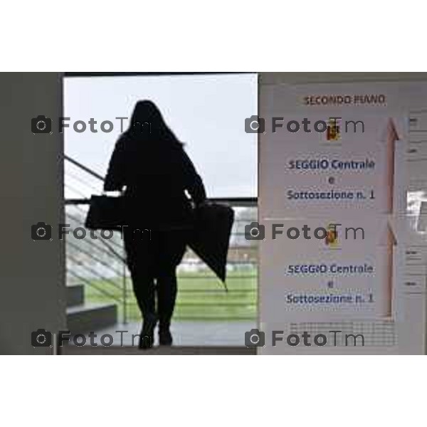 Bergamo elezioni Provinciale 2026 sfida è stata tra Pasquale Gandolfi e Gianfranco Gafforelli 15 Marzo 2026 Bergamo Italia foto Tiziano Manzoni Lapresse