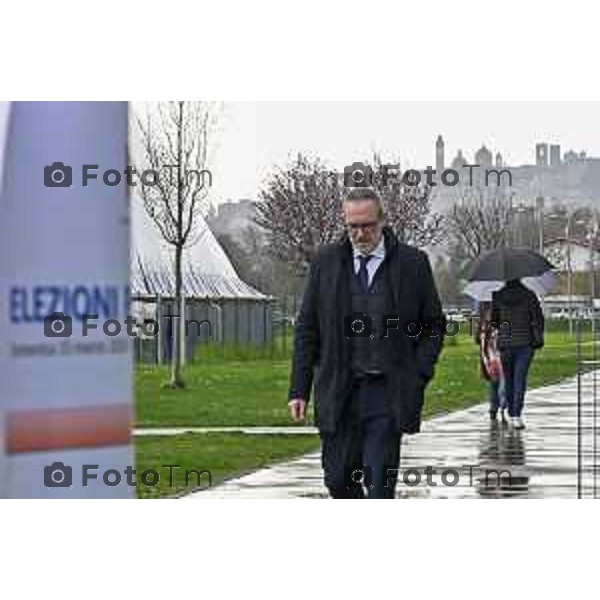 Bergamo elezioni Provinciale 2026 sfida è stata tra Pasquale Gandolfi e Gianfranco Gafforelli 15 Marzo 2026 Bergamo Italia foto Tiziano Manzoni Lapresse