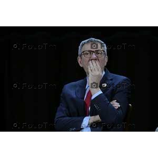 Referendum giustizia: Maurizio Landini a Seriate per rimettere al centro i diritti dei cittadini , Maurizio Landini, 17 Marzo 2026 Bergamo Italia foto Tiziano Manzoni Lapresse