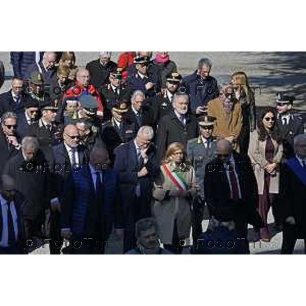 Bergamo Giornata nazionale in memoria delle vittime dell\'epidemia di Covid 19 Elena Carnevali; Presidente Provincia di Bergamo, Gianfranco Gafforelli; Presidente Ordine dei Medici Chirurghi e degli Odontoiatri della Provincia di Bergamo, Guido Marinoni; Assessore al Welfare Regione Lombardia, Guido Bertolaso; Ministro per la Pubblica Amministrazione, Sen. Paolo Zangrillo 18 Marzo 2026 Bergamo Italia foto Tiziano Manzoni Lapresse