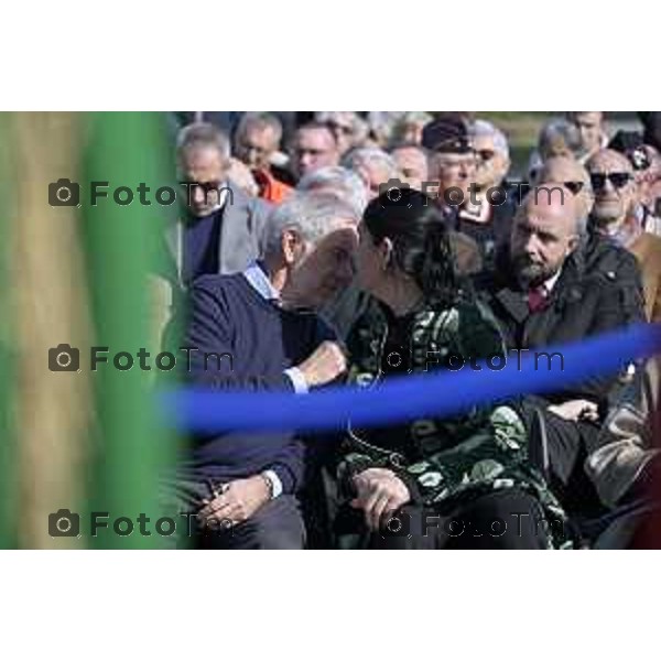 Bergamo Giornata nazionale in memoria delle vittime dell\'epidemia di Covid 19 Elena Carnevali; Presidente Provincia di Bergamo, Gianfranco Gafforelli; Presidente Ordine dei Medici Chirurghi e degli Odontoiatri della Provincia di Bergamo, Guido Marinoni; Assessore al Welfare Regione Lombardia, Guido Bertolaso; Ministro per la Pubblica Amministrazione, Sen. Paolo Zangrillo 18 Marzo 2026 Bergamo Italia foto Tiziano Manzoni Lapresse