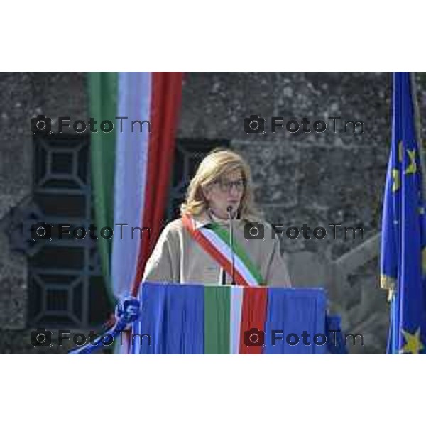 Bergamo Giornata nazionale in memoria delle vittime dell\'epidemia di Covid 19 Elena Carnevali; Presidente Provincia di Bergamo, Gianfranco Gafforelli; Presidente Ordine dei Medici Chirurghi e degli Odontoiatri della Provincia di Bergamo, Guido Marinoni; Assessore al Welfare Regione Lombardia, Guido Bertolaso; Ministro per la Pubblica Amministrazione, Sen. Paolo Zangrillo 18 Marzo 2026 Bergamo Italia foto Tiziano Manzoni Lapresse