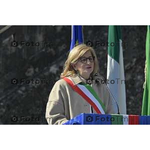 Bergamo Giornata nazionale in memoria delle vittime dell\'epidemia di Covid 19 Elena Carnevali; Presidente Provincia di Bergamo, Gianfranco Gafforelli; Presidente Ordine dei Medici Chirurghi e degli Odontoiatri della Provincia di Bergamo, Guido Marinoni; Assessore al Welfare Regione Lombardia, Guido Bertolaso; Ministro per la Pubblica Amministrazione, Sen. Paolo Zangrillo 18 Marzo 2026 Bergamo Italia foto Tiziano Manzoni Lapresse