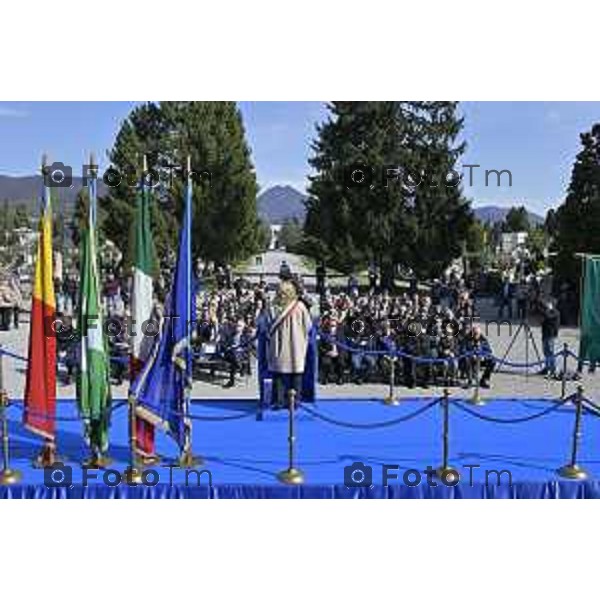 Bergamo Giornata nazionale in memoria delle vittime dell\'epidemia di Covid 19 Elena Carnevali; Presidente Provincia di Bergamo, Gianfranco Gafforelli; Presidente Ordine dei Medici Chirurghi e degli Odontoiatri della Provincia di Bergamo, Guido Marinoni; Assessore al Welfare Regione Lombardia, Guido Bertolaso; Ministro per la Pubblica Amministrazione, Sen. Paolo Zangrillo 18 Marzo 2026 Bergamo Italia foto Tiziano Manzoni Lapresse