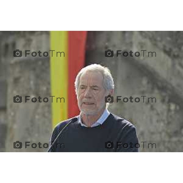 Bergamo Giornata nazionale in memoria delle vittime dell\'epidemia di Covid 19 Elena Carnevali; Presidente Provincia di Bergamo, Gianfranco Gafforelli; Presidente Ordine dei Medici Chirurghi e degli Odontoiatri della Provincia di Bergamo, Guido Marinoni; Assessore al Welfare Regione Lombardia, Guido Bertolaso; Ministro per la Pubblica Amministrazione, Sen. Paolo Zangrillo 18 Marzo 2026 Bergamo Italia foto Tiziano Manzoni Lapresse