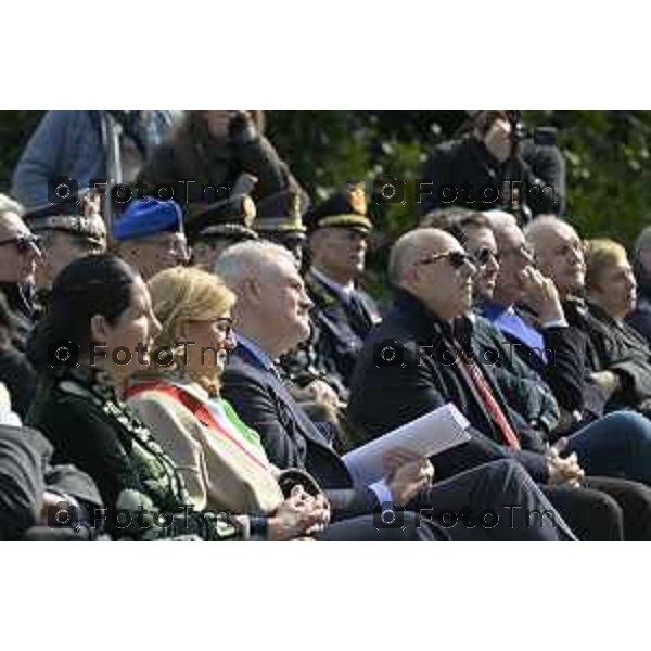 Bergamo Giornata nazionale in memoria delle vittime dell\'epidemia di Covid 19 Elena Carnevali; Presidente Provincia di Bergamo, Gianfranco Gafforelli; Presidente Ordine dei Medici Chirurghi e degli Odontoiatri della Provincia di Bergamo, Guido Marinoni; Assessore al Welfare Regione Lombardia, Guido Bertolaso; Ministro per la Pubblica Amministrazione, Sen. Paolo Zangrillo 18 Marzo 2026 Bergamo Italia foto Tiziano Manzoni Lapresse