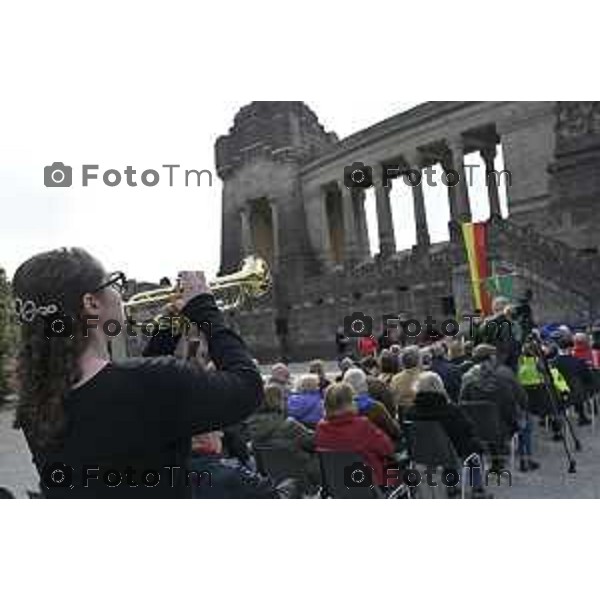 Bergamo Giornata nazionale in memoria delle vittime dell\'epidemia di Covid 19 Elena Carnevali; Presidente Provincia di Bergamo, Gianfranco Gafforelli; Presidente Ordine dei Medici Chirurghi e degli Odontoiatri della Provincia di Bergamo, Guido Marinoni; Assessore al Welfare Regione Lombardia, Guido Bertolaso; Ministro per la Pubblica Amministrazione, Sen. Paolo Zangrillo 18 Marzo 2026 Bergamo Italia foto Tiziano Manzoni Lapresse