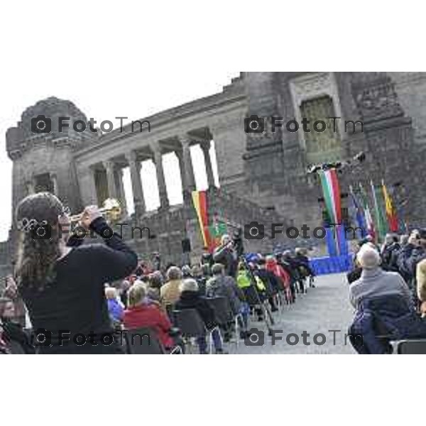 Bergamo Giornata nazionale in memoria delle vittime dell\'epidemia di Covid 19 Elena Carnevali; Presidente Provincia di Bergamo, Gianfranco Gafforelli; Presidente Ordine dei Medici Chirurghi e degli Odontoiatri della Provincia di Bergamo, Guido Marinoni; Assessore al Welfare Regione Lombardia, Guido Bertolaso; Ministro per la Pubblica Amministrazione, Sen. Paolo Zangrillo 18 Marzo 2026 Bergamo Italia foto Tiziano Manzoni Lapresse
