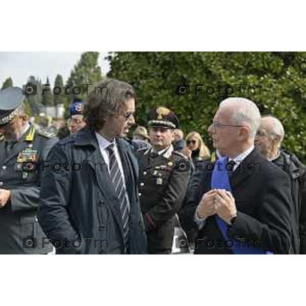 Bergamo Giornata nazionale in memoria delle vittime dell\'epidemia di Covid 19 Elena Carnevali; Presidente Provincia di Bergamo, Gianfranco Gafforelli; Presidente Ordine dei Medici Chirurghi e degli Odontoiatri della Provincia di Bergamo, Guido Marinoni; Assessore al Welfare Regione Lombardia, Guido Bertolaso; Ministro per la Pubblica Amministrazione, Sen. Paolo Zangrillo 18 Marzo 2026 Bergamo Italia foto Tiziano Manzoni Lapresse