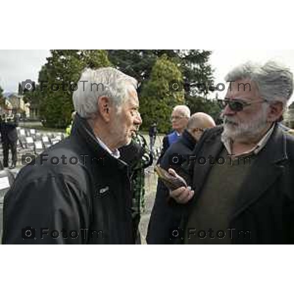 Bergamo Giornata nazionale in memoria delle vittime dell\'epidemia di Covid 19 Elena Carnevali; Presidente Provincia di Bergamo, Gianfranco Gafforelli; Presidente Ordine dei Medici Chirurghi e degli Odontoiatri della Provincia di Bergamo, Guido Marinoni; Assessore al Welfare Regione Lombardia, Guido Bertolaso; Ministro per la Pubblica Amministrazione, Sen. Paolo Zangrillo 18 Marzo 2026 Bergamo Italia foto Tiziano Manzoni Lapresse