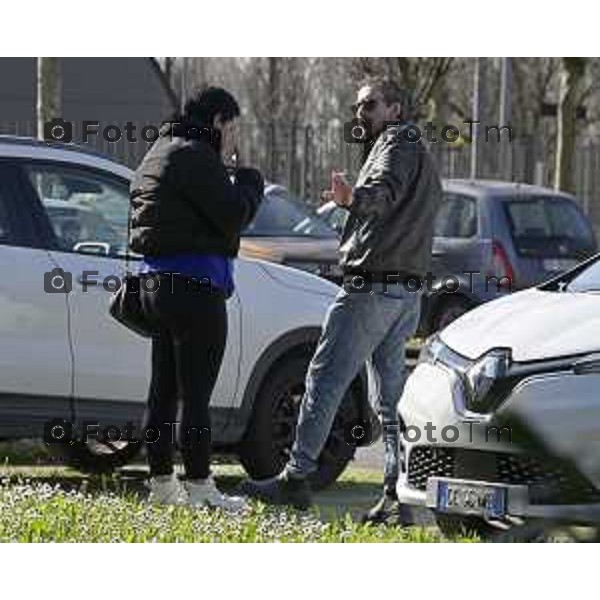Bergamo. L’autopsia sul corpo di Valentina Sarto camera mortuaria dell’ospedale di Bergamo Moris Panza con un amica di Valentina 20 Marzo 2026 Bergamo Italia foto Tiziano Manzoni Lapresse