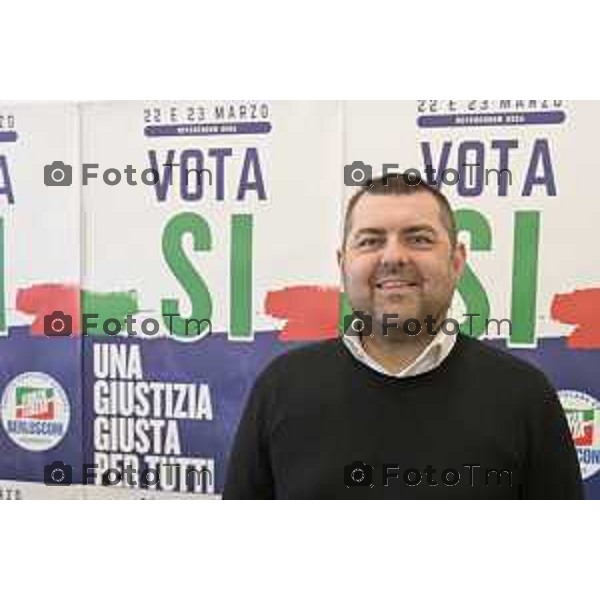 Maurizio Gasparri, presidente dei senatori di Forza Italia a Bergamo per referendum giustizia. Alessandro Sorte e Gasparri maurizio 19 Marzo 2026 Bergamo Italia foto Tiziano Manzoni Lapresse