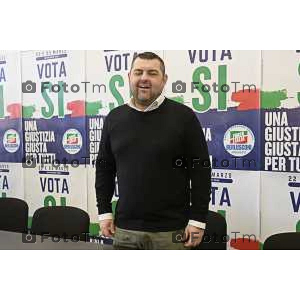 Maurizio Gasparri, presidente dei senatori di Forza Italia a Bergamo per referendum giustizia. Alessandro Sorte e Gasparri maurizio 19 Marzo 2026 Bergamo Italia foto Tiziano Manzoni Lapresse