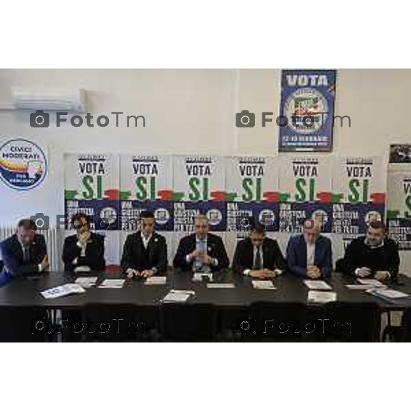 Maurizio Gasparri, presidente dei senatori di Forza Italia a Bergamo per referendum giustizia. 19 Marzo 2026 Bergamo Italia foto Tiziano Manzoni Lapresse