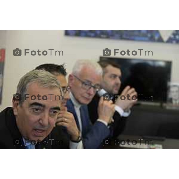 Maurizio Gasparri, presidente dei senatori di Forza Italia a Bergamo per referendum giustizia. 19 Marzo 2026 Bergamo Italia foto Tiziano Manzoni Lapresse