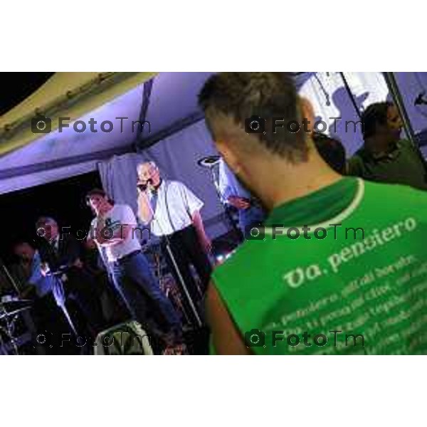 Arcene Festa della lega nord l\'intervento di Bossi foto Tiziano Manzoni Fotogramma