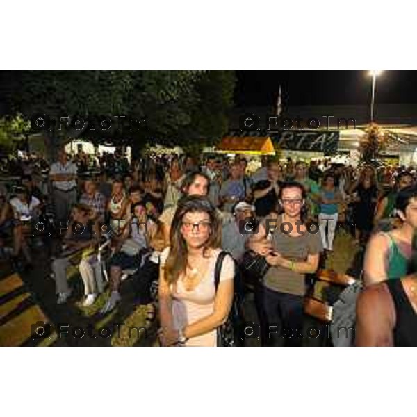 Arcene Festa della lega nord l\'intervento di Bossi foto Tiziano Manzoni Fotogramma