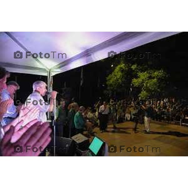 Arcene Festa della lega nord l\'intervento di Bossi foto Tiziano Manzoni Fotogramma