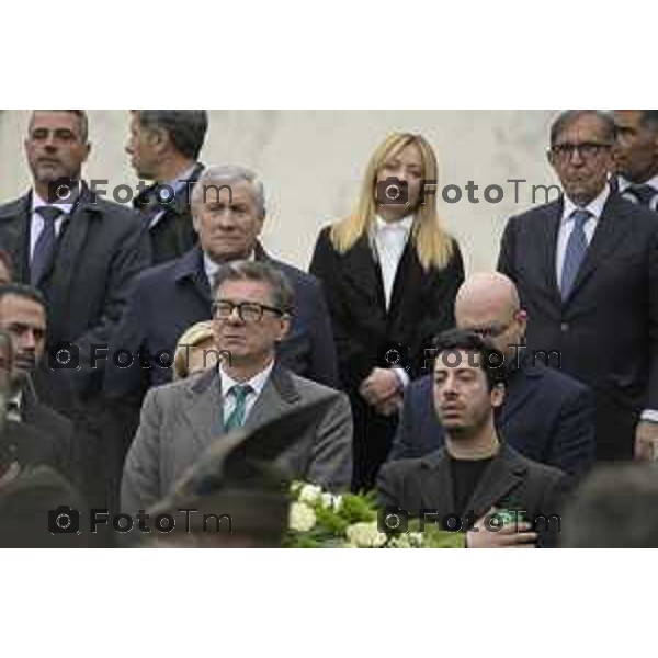 Pontida Bergamo funerale di Umberto Bossi 22 Marzo 2026 Pontida Bg Italia foto Tiziano Manzoni Lapresse