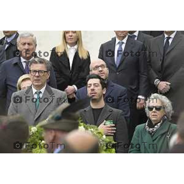 Pontida Bergamo funerale di Umberto Bossi 22 Marzo 2026 Pontida Bg Italia foto Tiziano Manzoni Lapresse